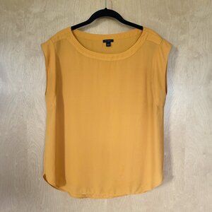 Ann Taylor Cap Sleeve Boxy Top Orange Yellow Size S